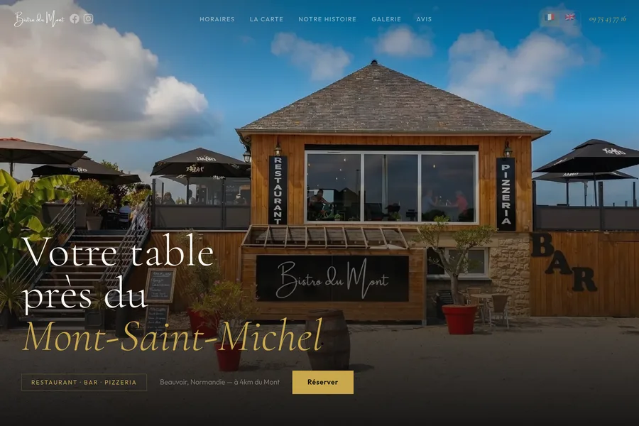 Site Bistro du Mont — réalisation KAIVOR